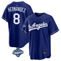 My Store LA.Dodgers #8 Enrique Hern¨¢ndez Player Royal World Series Meet Game Stitched Jerseys