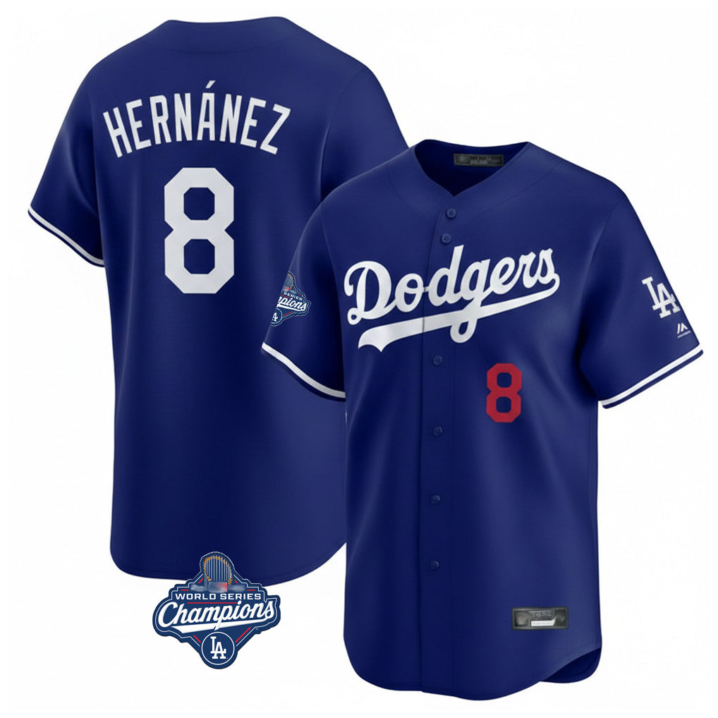 My Store LA.Dodgers #8 Enrique Hern¨¢ndez Player Royal World Series Meet Limited Home Stitched Jerseys