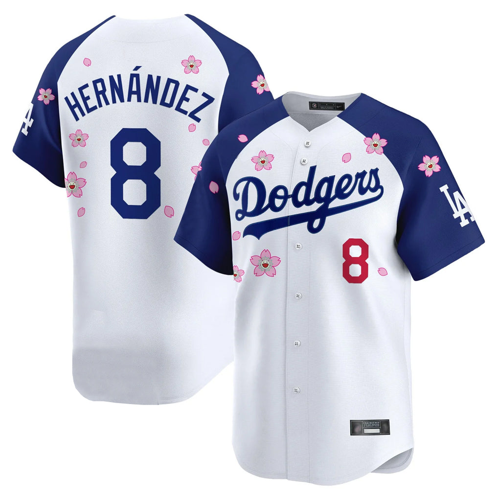 My Store LA.Dodgers #8 Enrique Hern¨¢ndez Player White-Royal Tokyo Series Vapor Premier Limited Stitched Jerseys