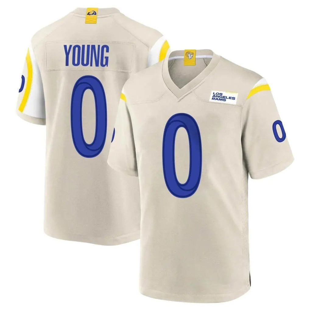 My Store LA.Rams #0 Byron Young Player Bone Home Game Stitched Jerseys