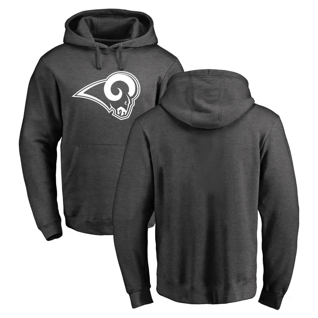 My Store LA.Rams #0 Byron Young Player Gray Pullover Hoodie Limited Game Stitched Jerseys