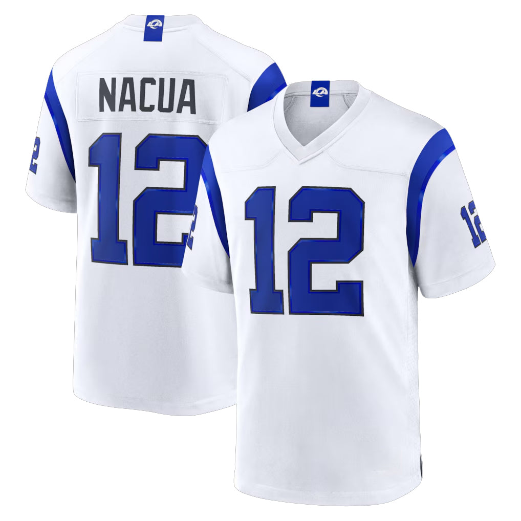 My Store LA.Rams #12 Puka Nacua Player Fearsome White Home Game Stitched Jerseys