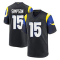 My Store LA.Rams #15 Ty Simpson Player Black Midnight Rivalries Collection Home Game Stitched Jerseys