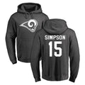 My Store LA.Rams #15 Ty Simpson Player Gray Pullover Hoodie Limited Game Stitched Jerseys