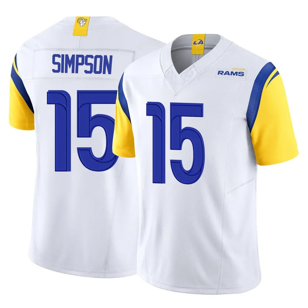 My Store LA.Rams #15 Ty Simpson Player White Limited Vapor F.U.S.E. Home Game Stitched Jerseys