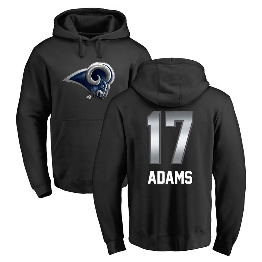 My Store LA.Rams #17 Davante Adams Player Black Pullover Hoodie Limited Game Stitched Jerseys