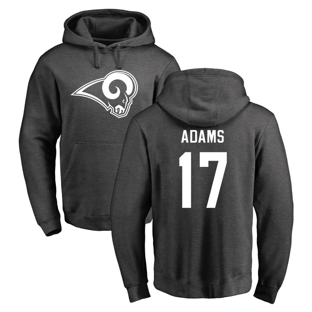 My Store LA.Rams #17 Davante Adams Player Gray Pullover Hoodie Limited Game Stitched Jerseys