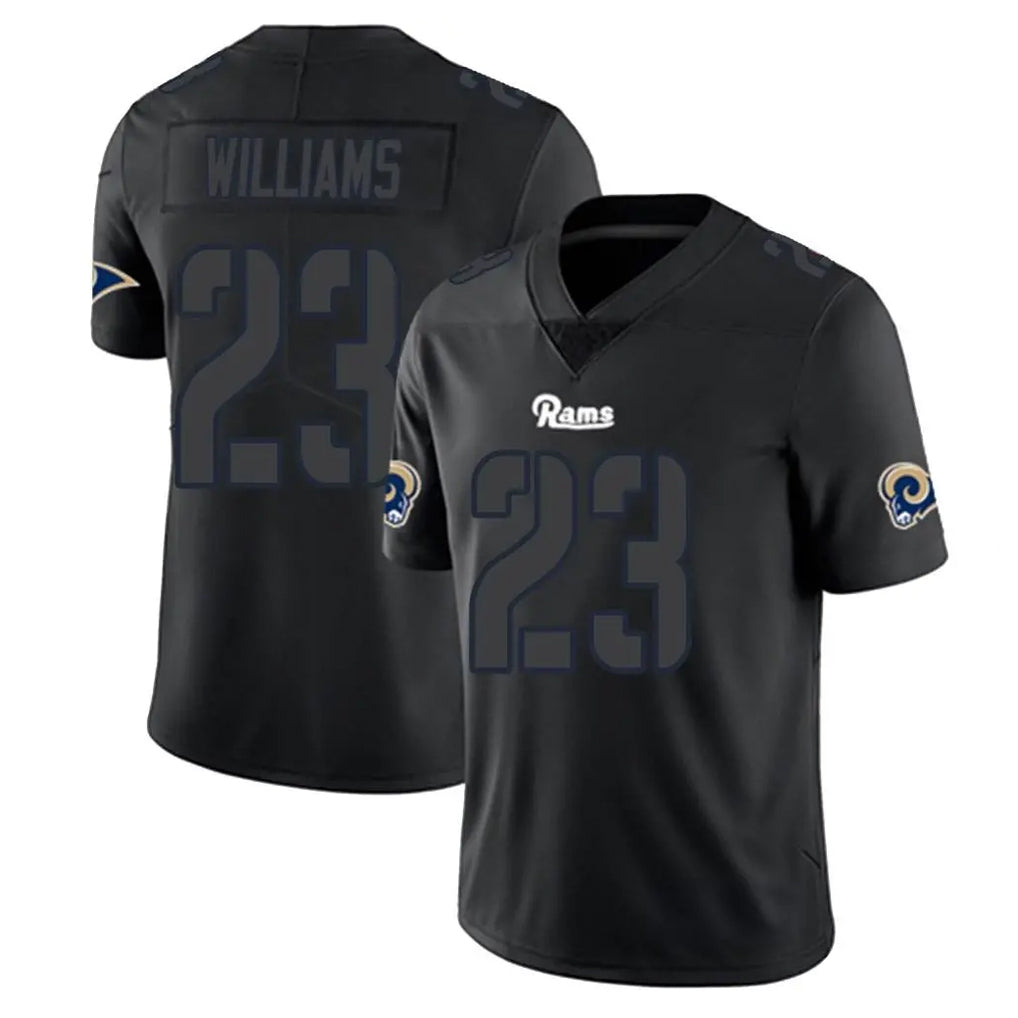 My Store LA.Rams #23 Kyren Williams Player Black Impact Limited Home Game Stitched Jerseys