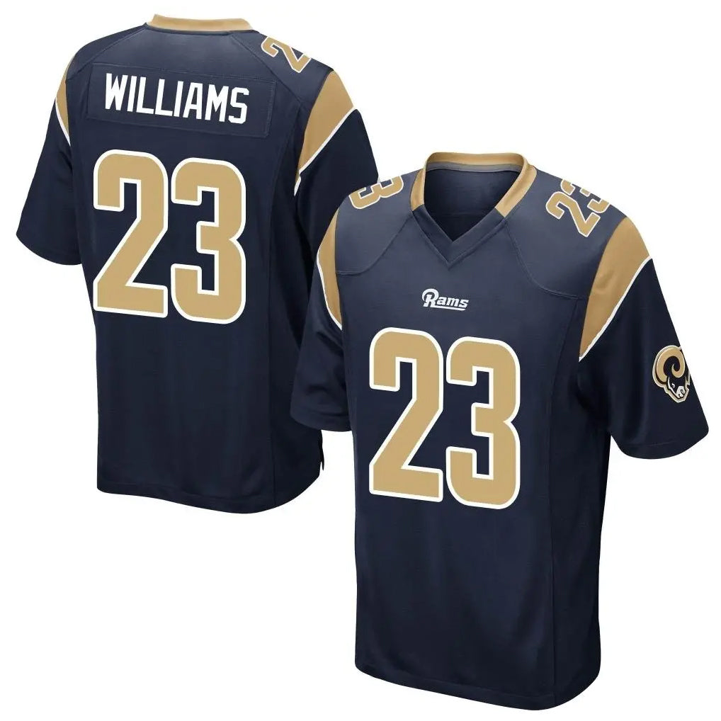 My Store LA.Rams #23 Kyren Williams Player Navy Home Game Stitched Jerseys