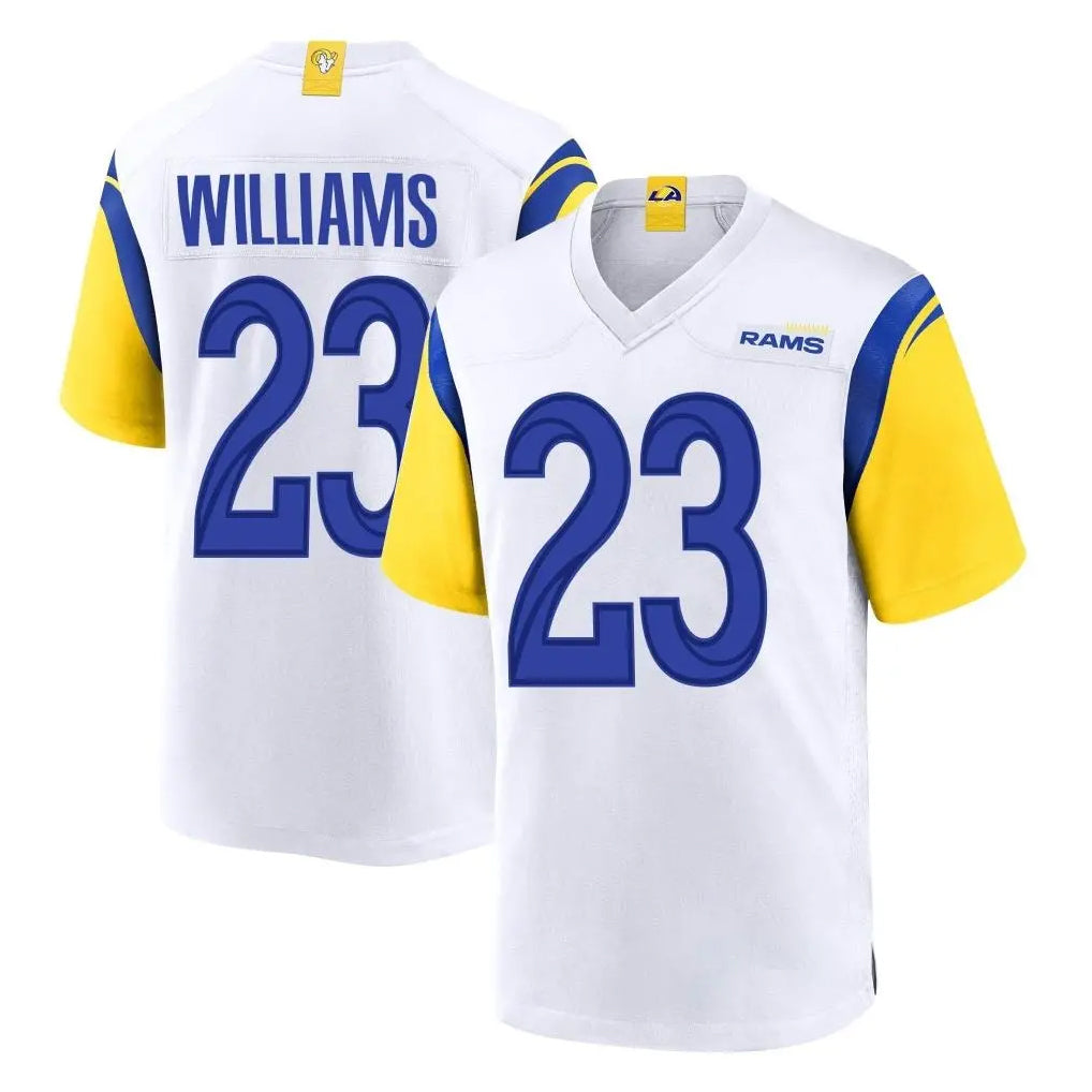 My Store LA.Rams #23 Kyren Williams Player White Home Game Stitched Jerseys