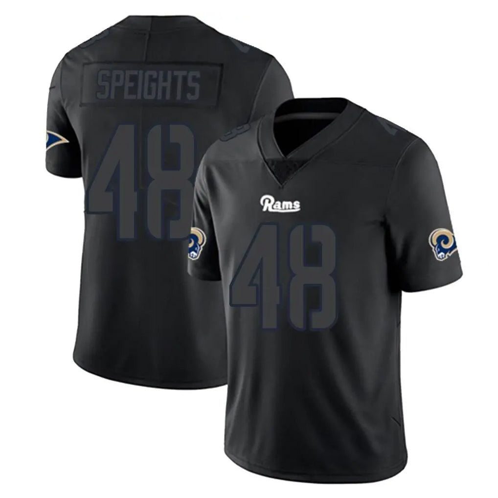 My Store LA.Rams #48 Omar Speights Player Black Impact Limited Home Game Stitched Jerseys