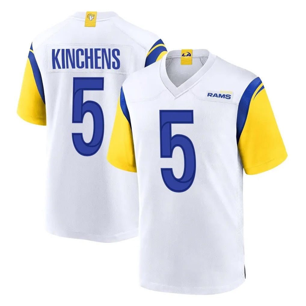 My Store LA.Rams #5 Kamren Kinchens Player White Home Game Stitched Jerseys
