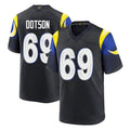 My Store LA.Rams #69 Kevin Dotson Player Black Midnight Rivalries Collection Home Game Stitched Jerseys