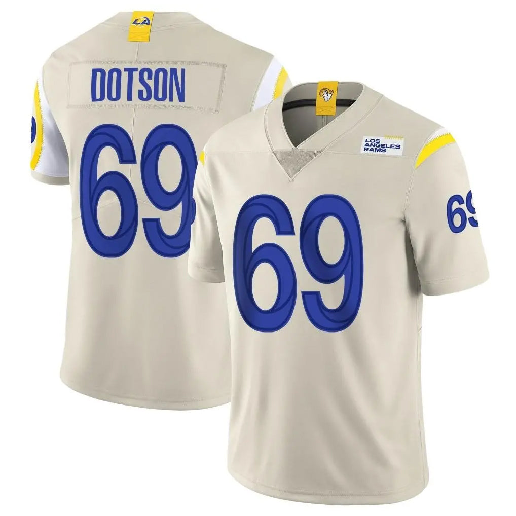 My Store LA.Rams #69 Kevin Dotson Player Bone Limited Vapor Home Game Stitched Jerseys
