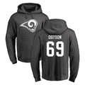 My Store LA.Rams #69 Kevin Dotson Player Gray Pullover Hoodie Limited Game Stitched Jerseys