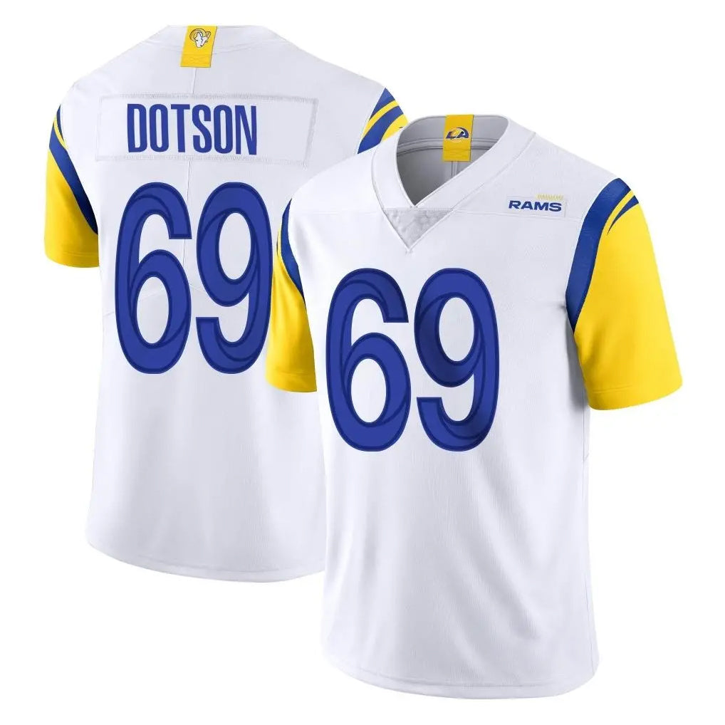 My Store LA.Rams #69 Kevin Dotson Player White Limited Vapor Untouchable Home Game Stitched Jerseys