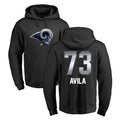 My Store LA.Rams #73 Steve Avila Player Black Pullover Hoodie Limited Game Stitched Jerseys