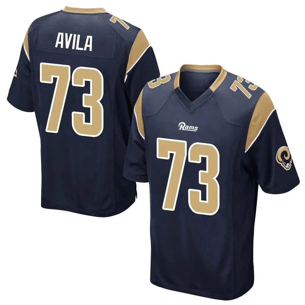 My Store LA.Rams #73 Steve Avila Player Navy Home Game Stitched Jerseys