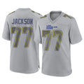 My Store LA.Rams #77 Alaric Jackson Player Gray Atmosphere Fashion Home Game Stitched Jerseys