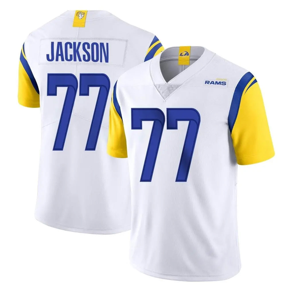 My Store LA.Rams #77 Alaric Jackson Player White Limited Vapor Untouchable Home Game Stitched Jerseys