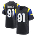 My Store LA.Rams #91 Kobie Turner Player Black Midnight Rivalries Collection Home Game Stitched Jerseys