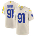 My Store LA.Rams #91 Kobie Turner Player Bone Home Game Stitched Jerseys