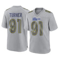 My Store LA.Rams #91 Kobie Turner Player Gray Atmosphere Fashion Home Game Stitched Jerseys