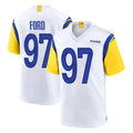 My Store LA.Rams #97 Poona Ford Player White Home Game Stitched Jerseys