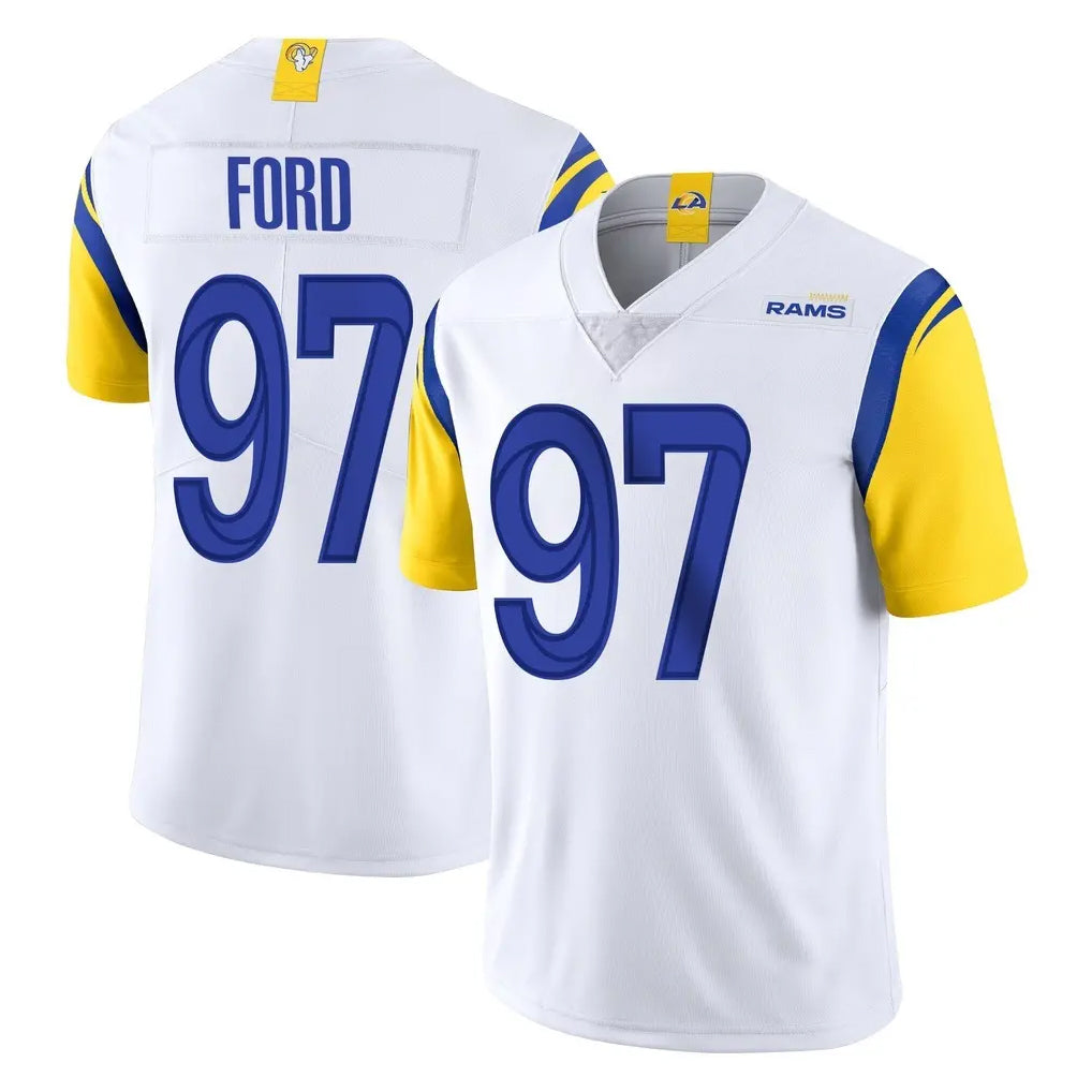 My Store LA.Rams #97 Poona Ford Player White Limited Vapor Untouchable Home Game Stitched Jerseys
