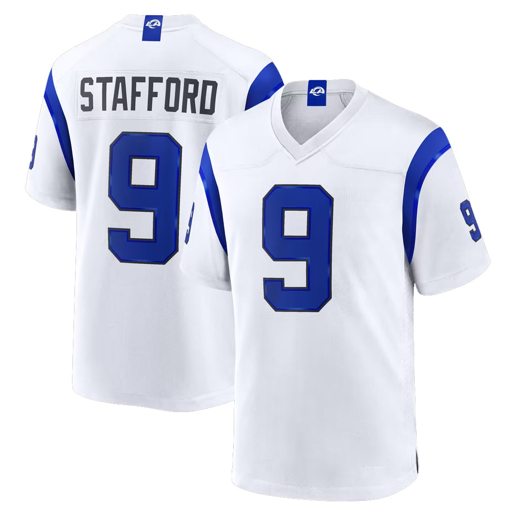 My Store LA.Rams #9 Matthew Stafford Player Fearsome White Home Game Stitched Jerseys