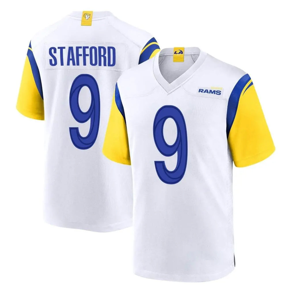 My Store LA.Rams #9 Matthew Stafford Player White Home Game Stitched Jerseys