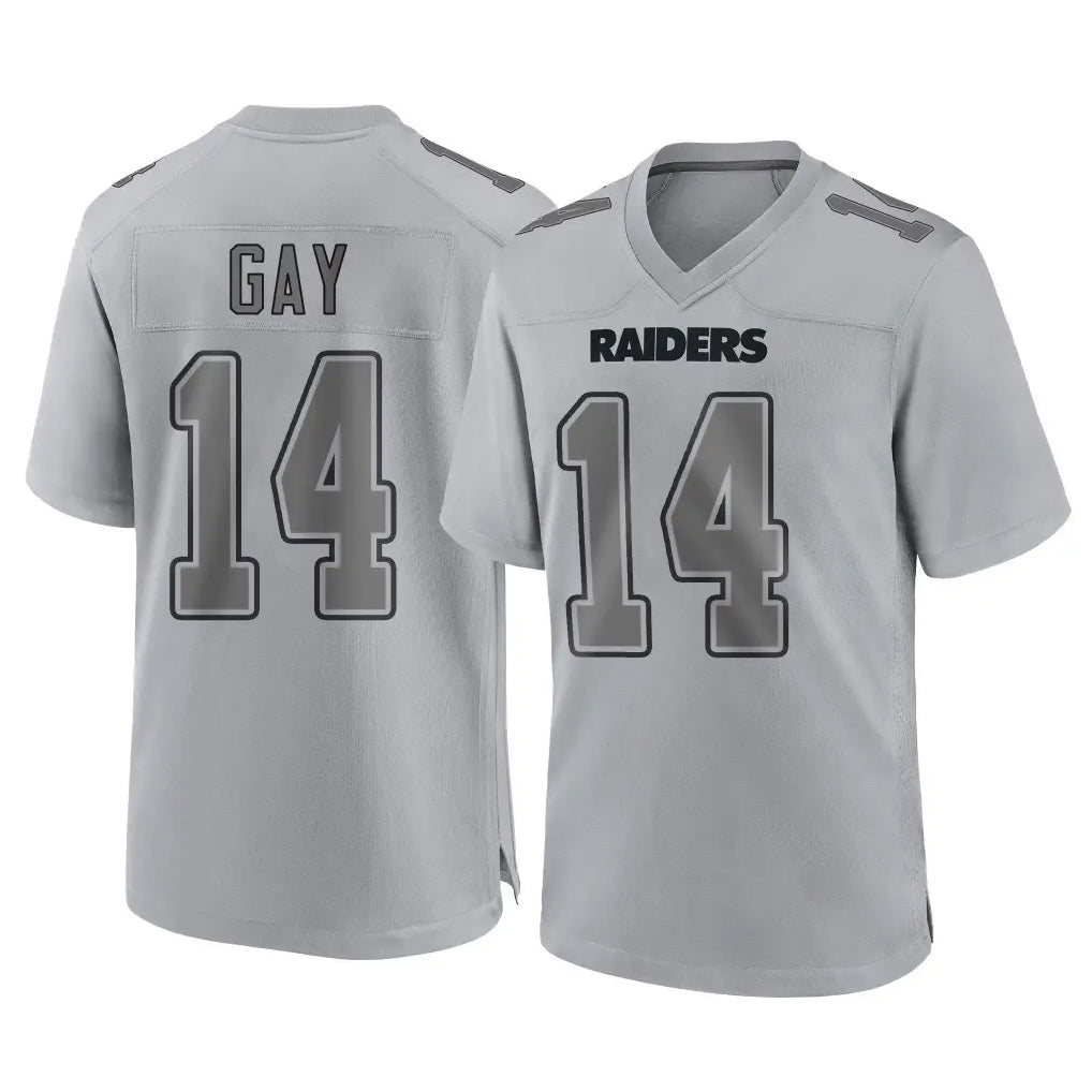 My Store LV.Raiders #14 Matt Gay Player Gray Atmosphere Fashion Limited Game Stitched Jerseys