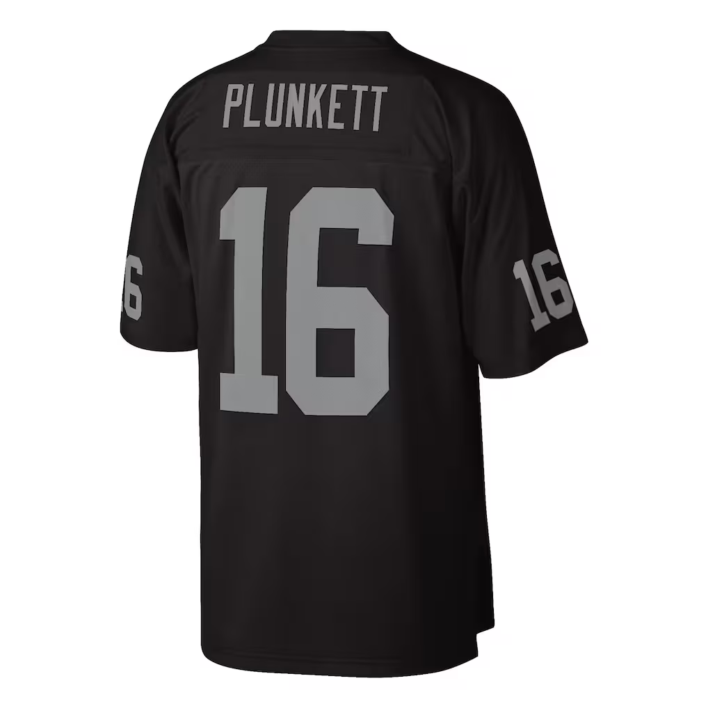 My Store  LV.Raiders #16 Jim Plunkett Mitchell & Ness Black 1980 Legacy Replica Stitched Puhic Stitched Jerseys