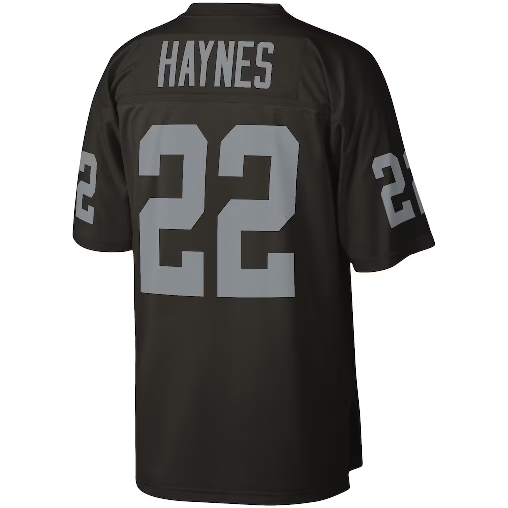 My Store LV.Raiders #22 Mike Haynes Mitchell & Ness Black Legacy Replica Stitched Jerseys