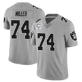 My Store LV.Raiders #74 Kolton Miller Player Gray Vapor Limited Home Game Stitched Jerseys