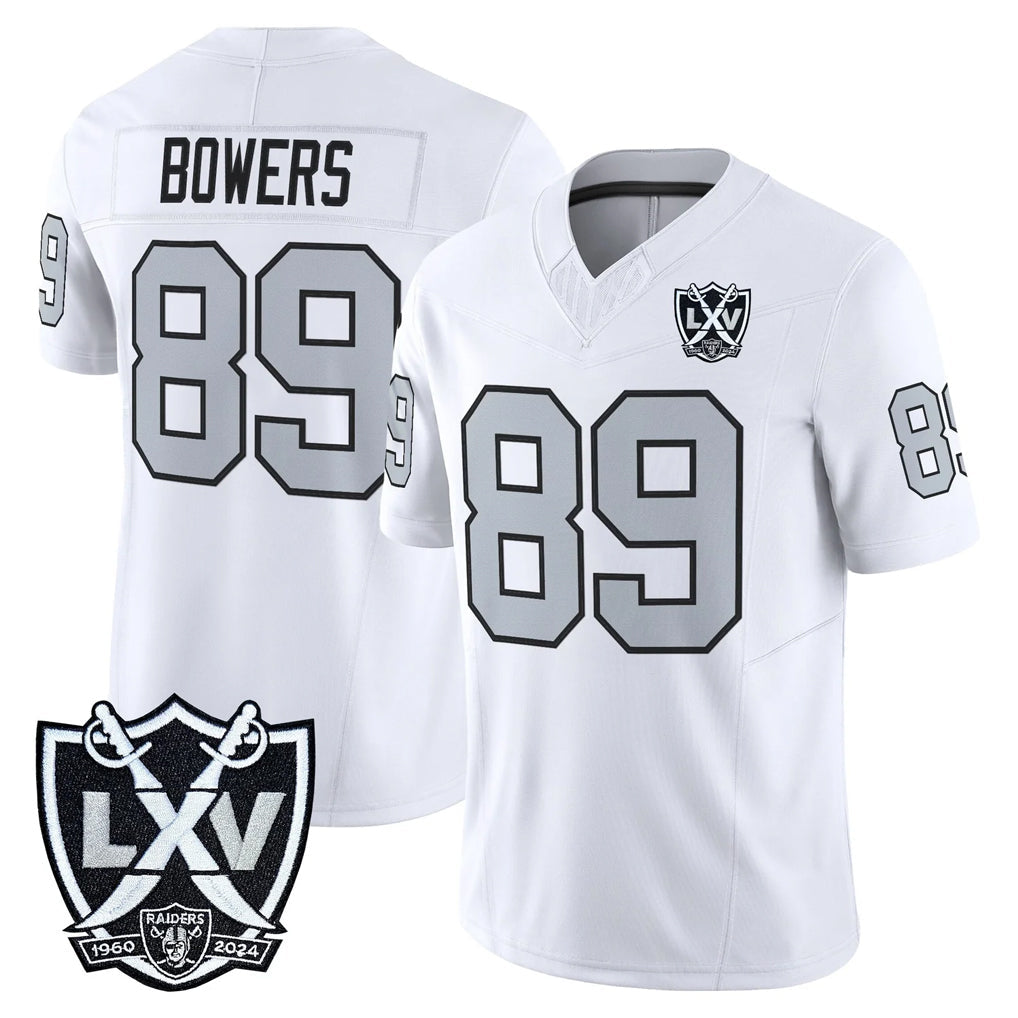 My Store LV.Raiders #89 Brock Bowers Player White 2026 Vapor Limited Home Game Stitched Jerseys