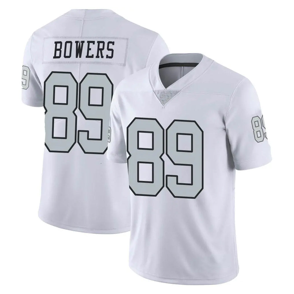 My Store LV.Raiders #89 Brock Bowers Player White Limited Color Rush Home Game Stitched Jerseys