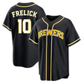 My Store M.Brewers #10 Sal Frelick Player Black Fashion Out Home Game Stitched Jerseys
