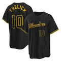 My Store M.Brewers #10 Sal Frelick Player Black Snake Skin City Home Game Stitched Jerseys