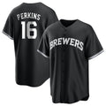 My Store M.Brewers #16 Blake Perkins Player Black Game Home Stitched Jerseys