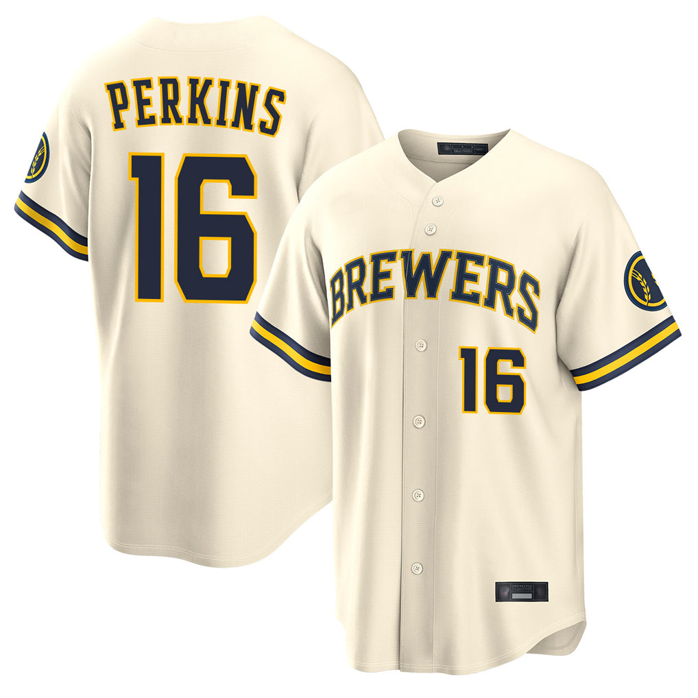 My Store M.Brewers #16 Blake Perkins Player Cream Home Limited Stitched Jerseys