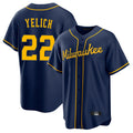 My Store M.Brewers #22 Christian Yelich Player Navy Home Game Stitched Jerseys