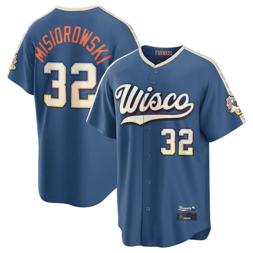 My Store M.Brewers #32 Jacob Misiorowski Player Blue 2026 City Connect Home Game Stitched Jerseys