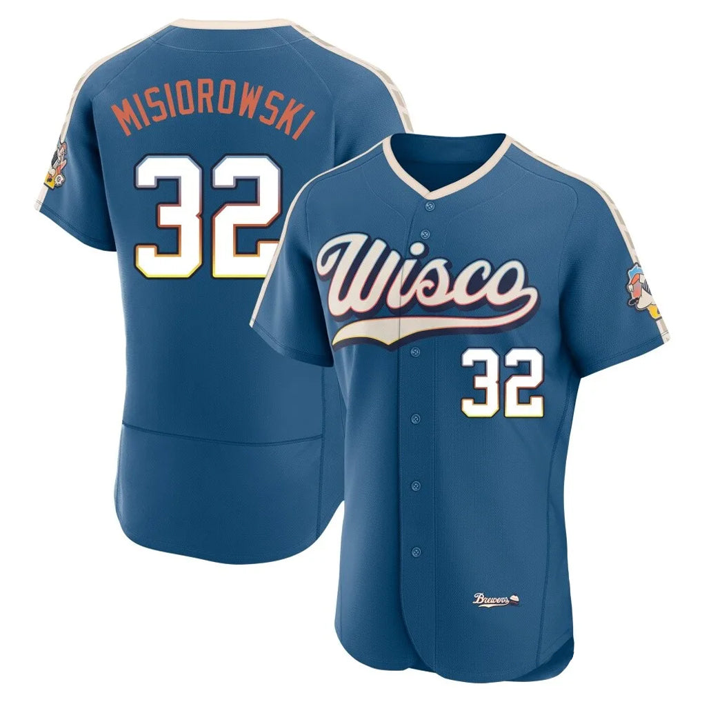 My Store M.Brewers #32 Jacob Misiorowski Player Blue 2026 City Connect Home Limited Elite Stitched Jerseys