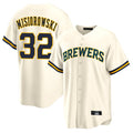 My Store M.Brewers #32 Jacob Misiorowski Player Cream Home Game Stitched Jerseys