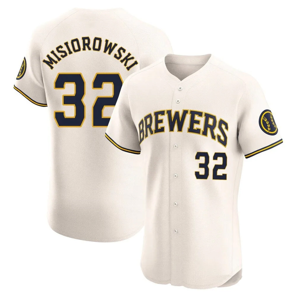 My Store M.Brewers #32 Jacob Misiorowski Player Cream Home Limited Elite Stitched Jerseys