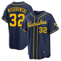 My Store M.Brewers #32 Jacob Misiorowski Player Navy Home Stadium Game Stitched Jerseys