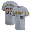 My Store M.Brewers #53 Brandon Woodruff Player Gray Home Limited Elite Stitched Jerseys
