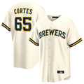 My Store M.Brewers #65 Nestor Cortes Player Cream Home Game Stitched Jerseys
