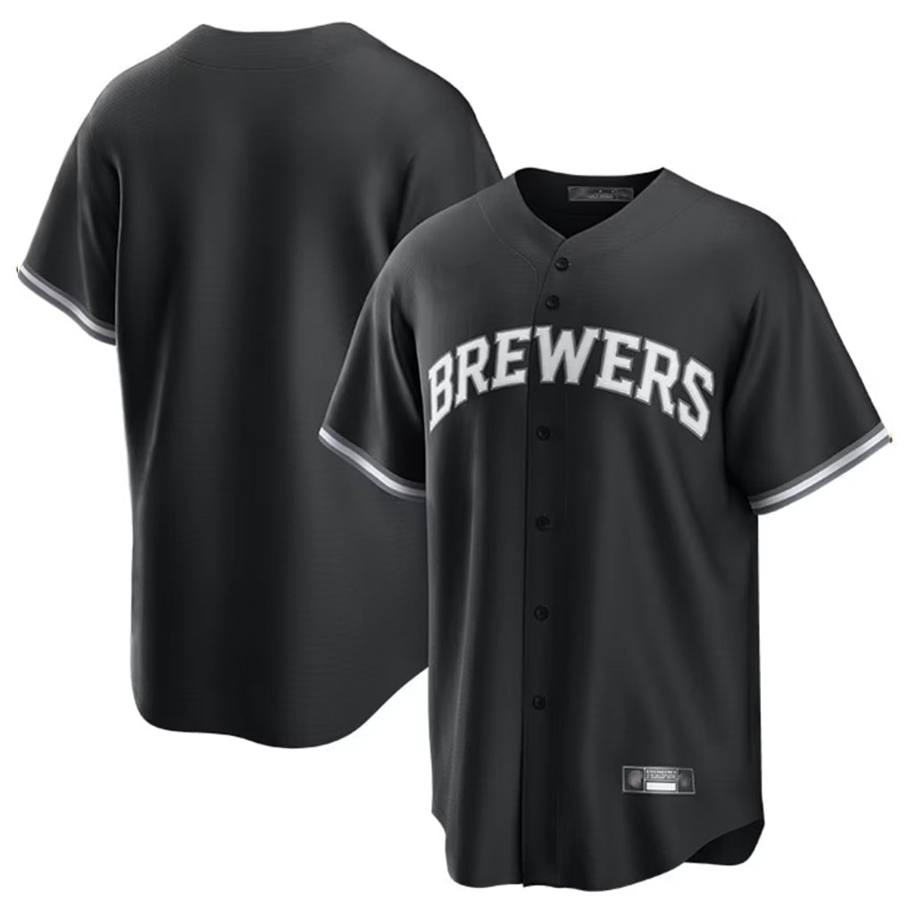 My Store M.Brewers ## Brewers Blank Player Black Game Home Stitched Jerseys